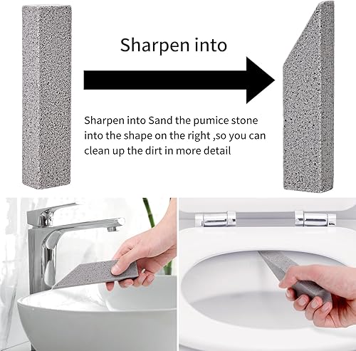 Miniatura 7 de HongWay Paquete de 36 piedras pómez para limpieza de inodoro, almohadilla pómez para limpieza de inodoros, bañeras, fregadero de cocina, parrilla,