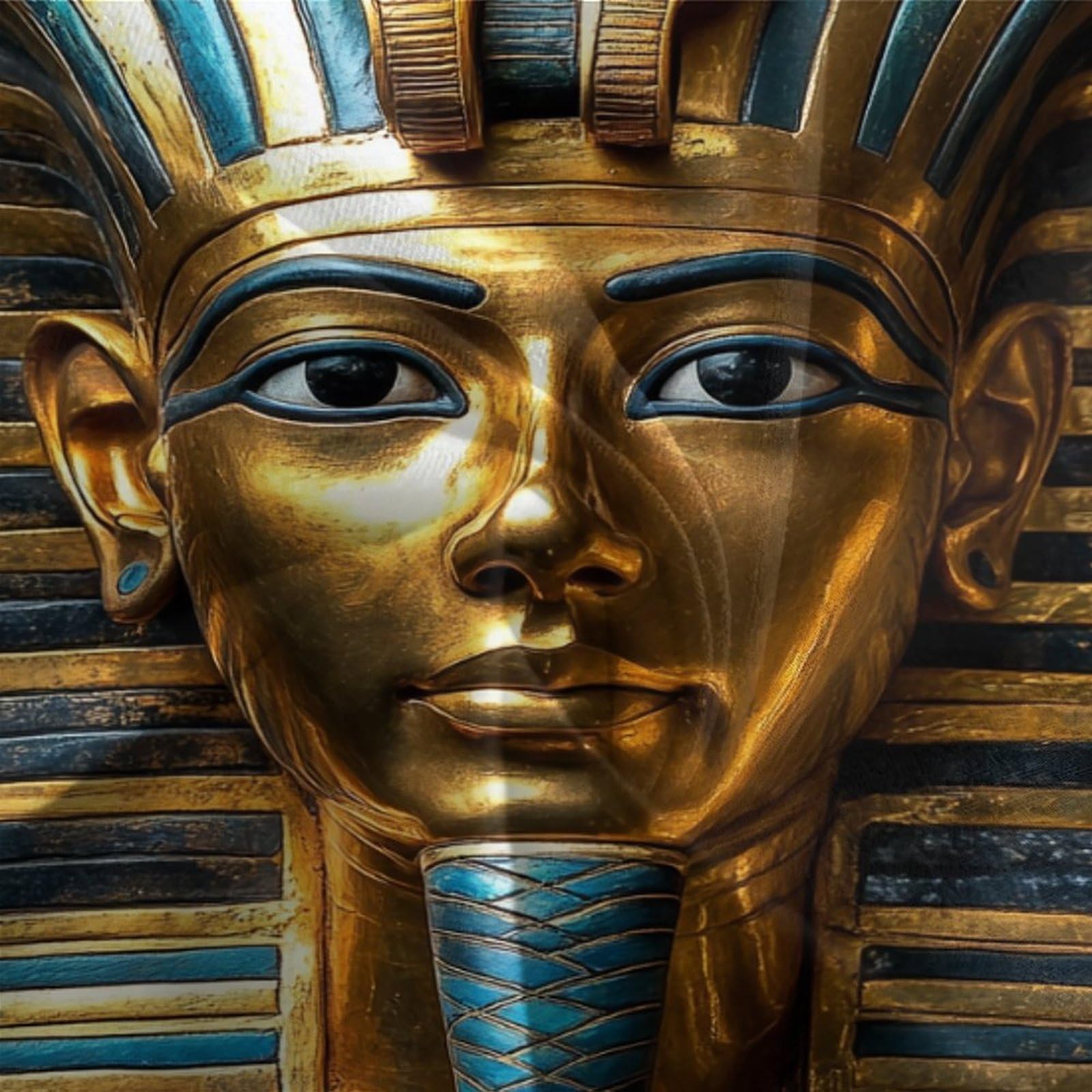 Egyptian Pharaoh zestaw poszewek na kołdrę: Premium welurowa mikrofibra, przytulna pościel dla chłopców i dziewczynek, akcesoria do pokoju młodzieżowego, super King (260 x 220 cm)