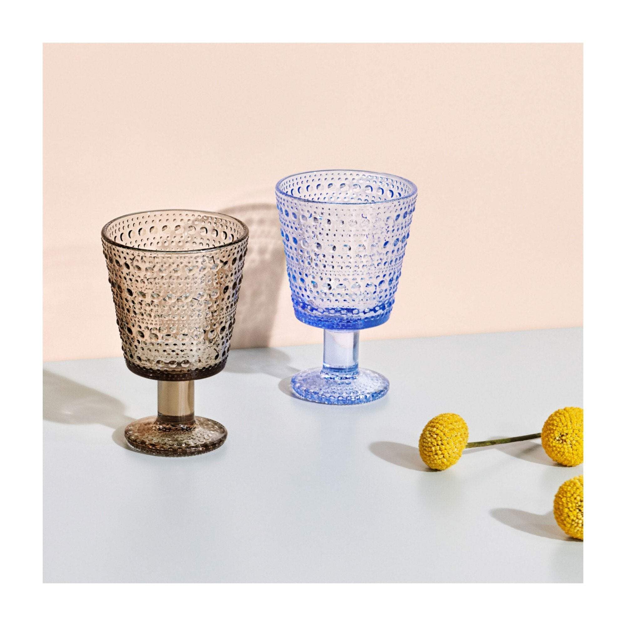 Iittala Kastehelmi Lot De 2 Verres à Dessert En Verre 30 Cl - Collection Linen - Design Scandinave épuré