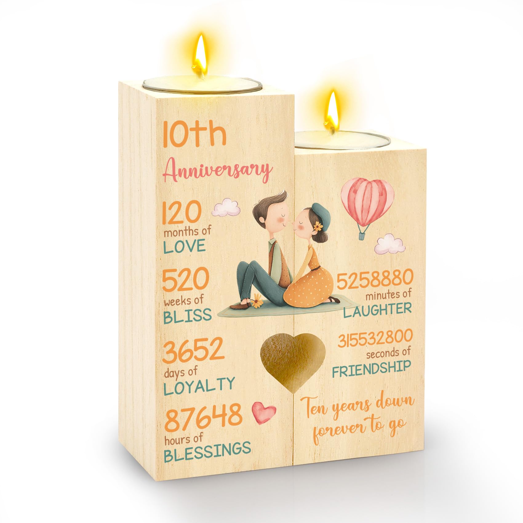 10th Wedding Anniversary Presents Candle Holder 10 Year Anniversary Presents 10 Year Wedding Anniversary Presents Tin Anniversary Presents