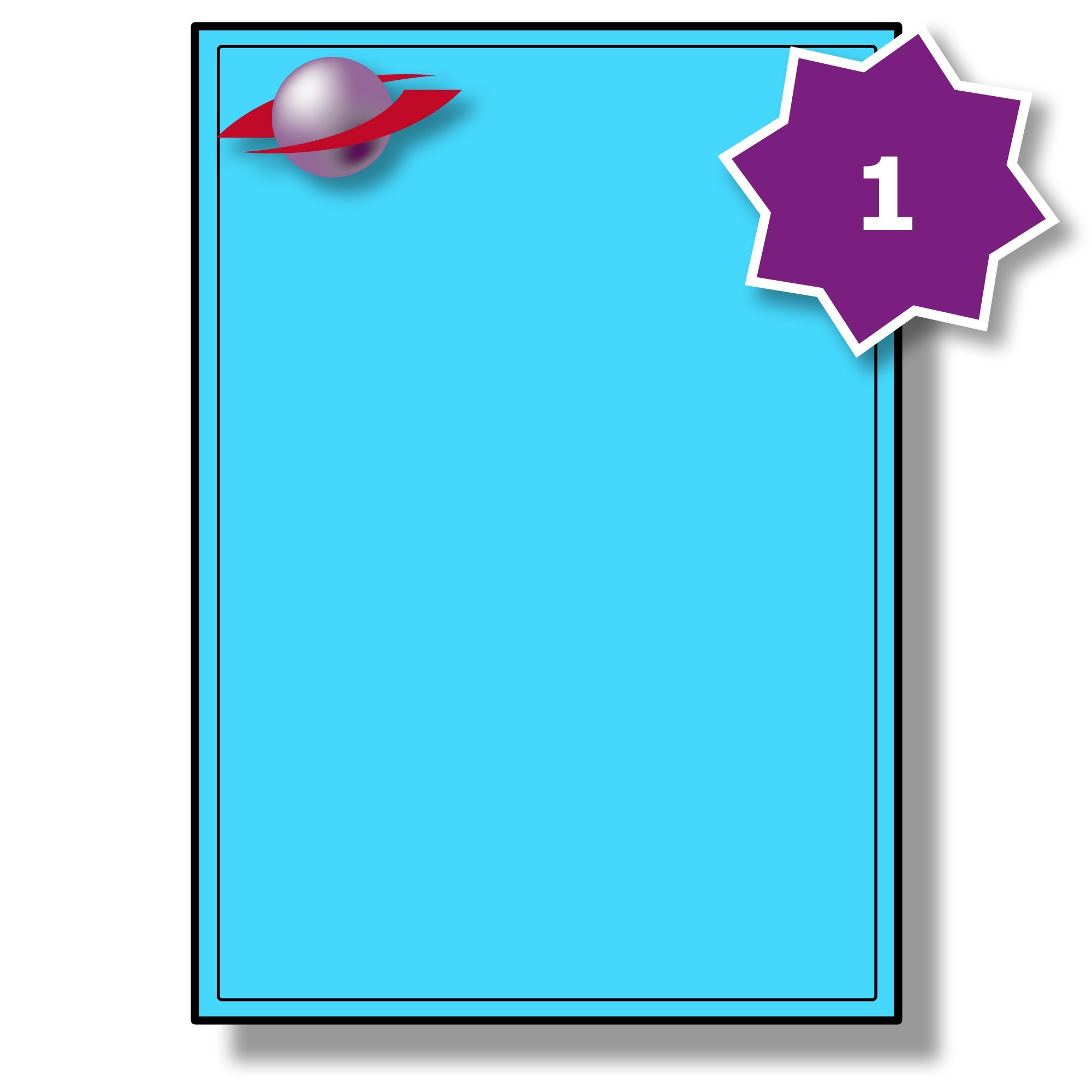 Label Planet® 1 Per Page/Sheet, 25 Sheets (25 Sticky Blue Labels), Blank Plain Matt Paper A4 Coloured Multi-Purpose Paper Stickers, for Laser/Copier or Inkjet Printers, UK LP1/199C, 199.6 x 289.1 MM — image 1
