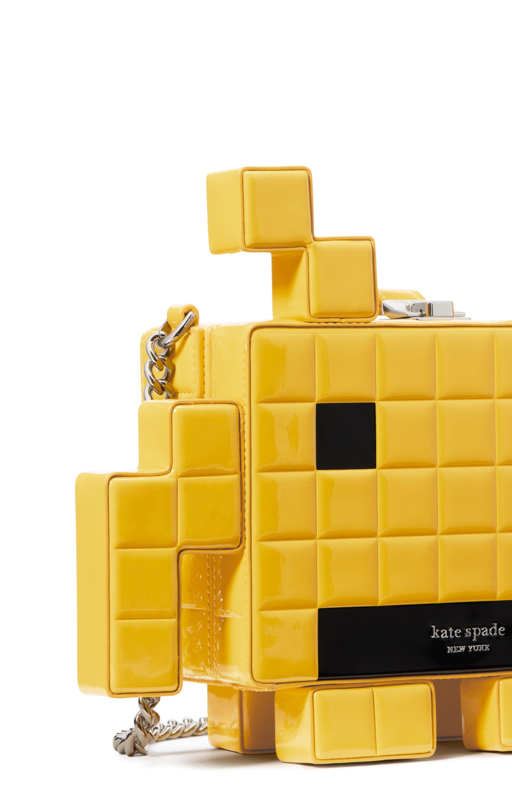 kate spade new york Space Invaders X Patent Leather 3D Alien Crossbody Bag, Yellow Multi