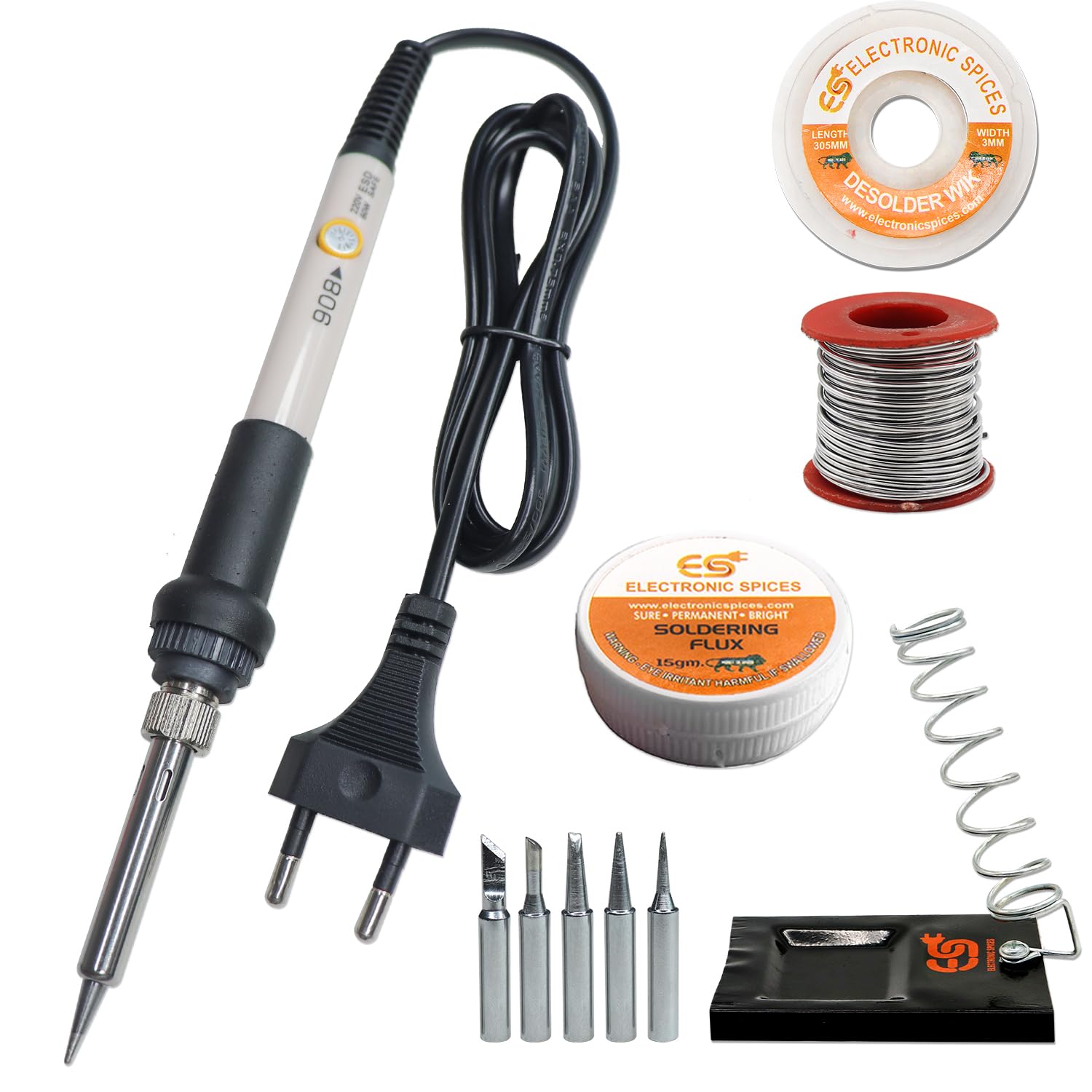 Electronic Spices Combo of 60 watt Soldering Iron Starter kit (5-in-1) (B0DF546RMD) Amazon Price History, Amazon Price Tracker