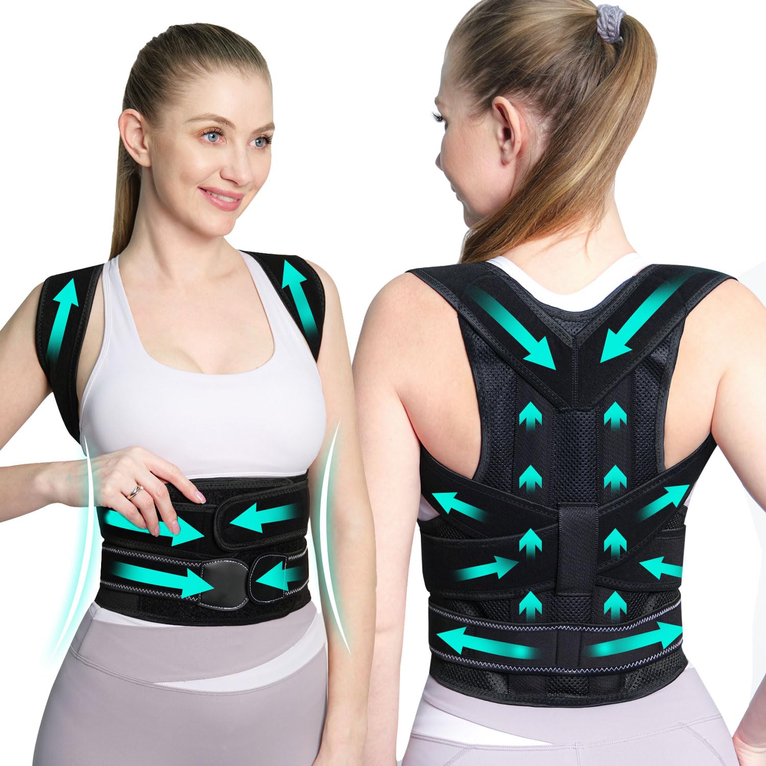 Product image of Posture Corrector Back Brace for Women and Men Adjustable Full Back Support-XXL SIZE