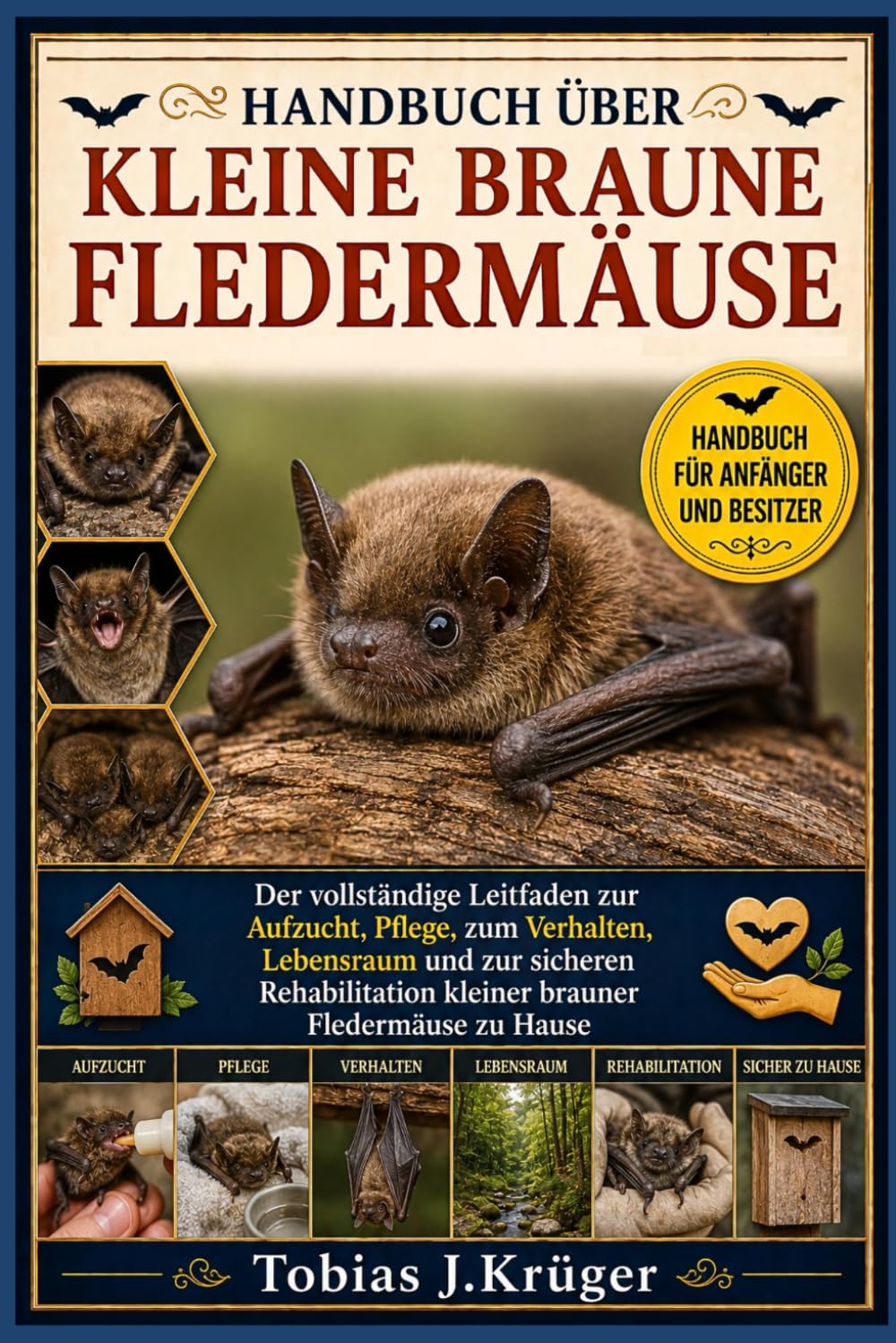 HANDBUCH ÜBER KLEINE BRAUNE FLEDERMÄUSE: Der vollständige Leitfaden zur Aufzucht, Pflege, zum Verhalten, Lebensraum und zur sicheren Rehabilitation kleiner brauner Fledermäuse zu Hause