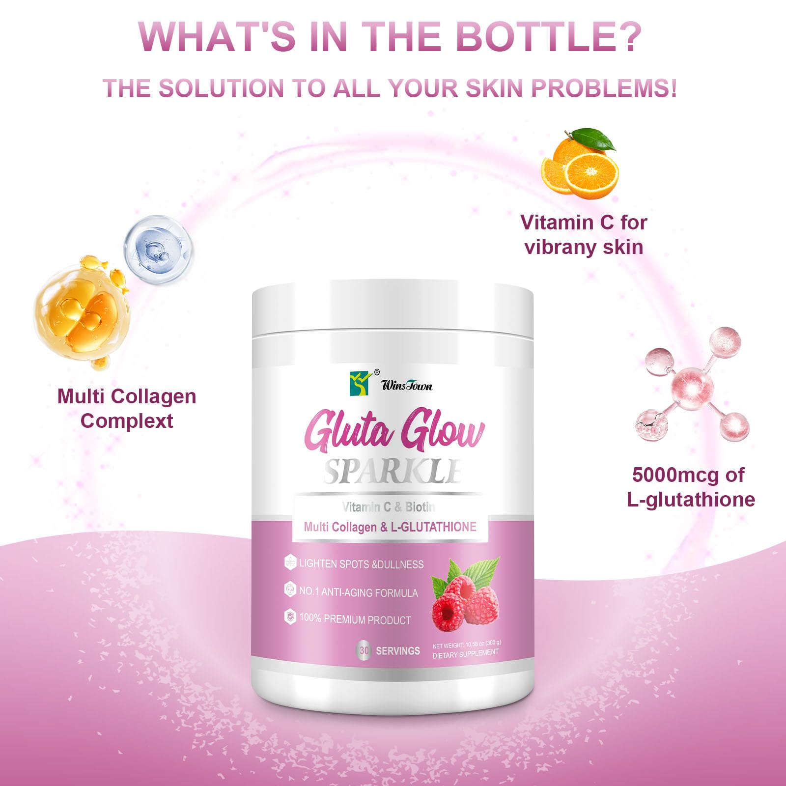 l-glutathione with collagen &amp FARWIX Multi Peptides Powder Glutathione, Vitamin C&Biotin Vitamin C hydration serum Size:259 G Glutathione Molecule Molecular Chemical