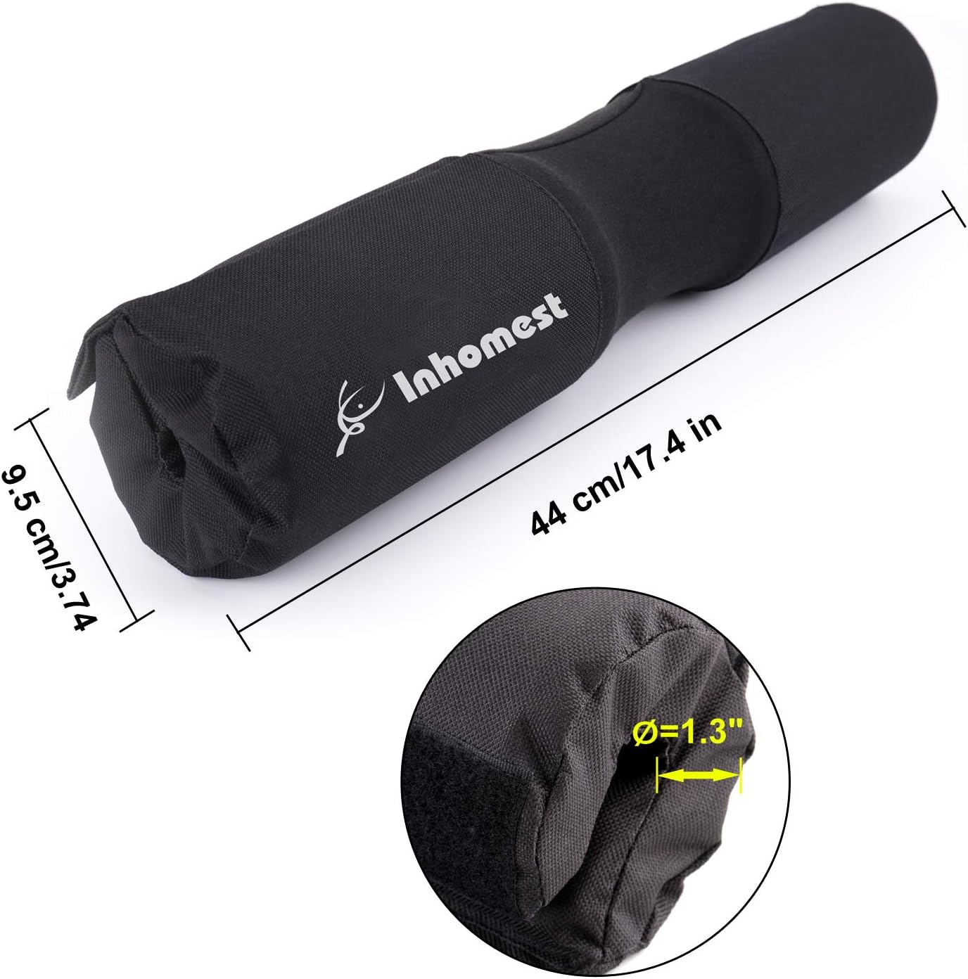 Inhomest Barbell Pad Squat Pad for Squats Hip Thrusts Lunges Glute - Neck & Shoulder Protective Pad with Nylon Padding Support, Fit for Smith Machine and Olympic Standard Weightlifting Cushion