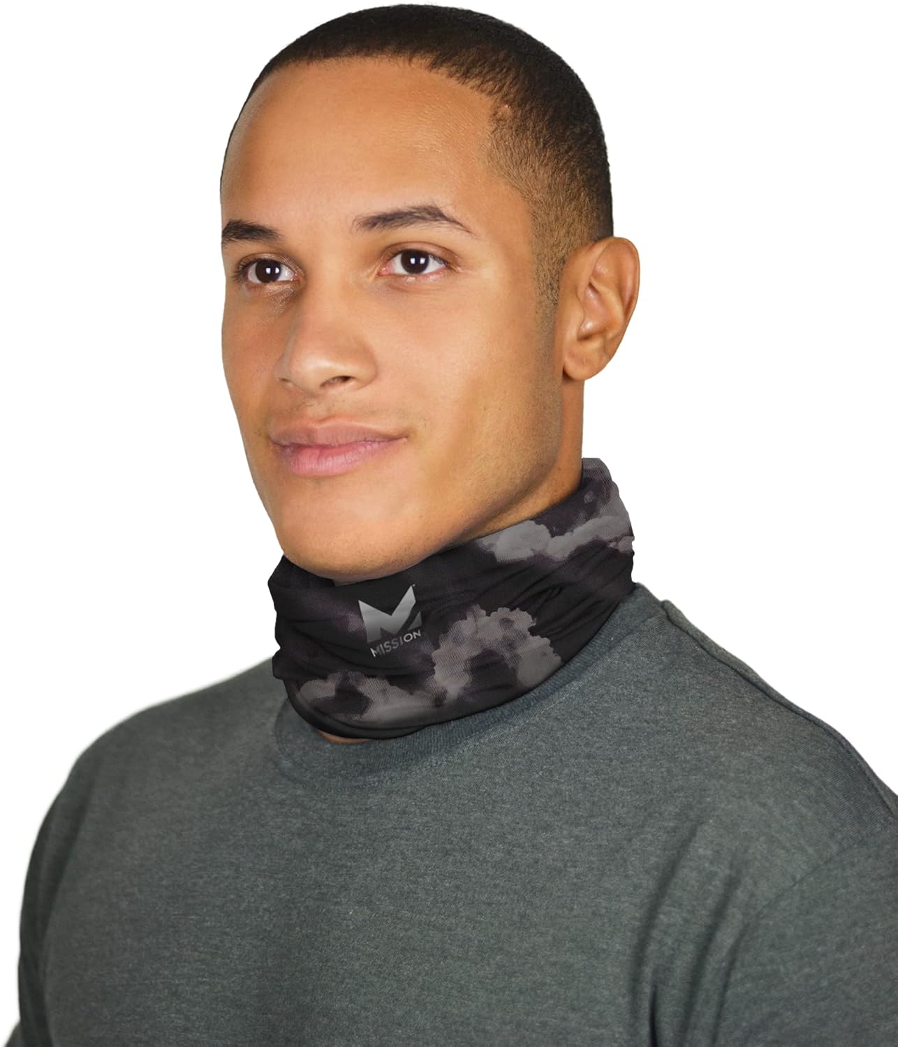 MISSION Cooling Neck Gaiter 12+ Ways to Wears, Face Mask, UPF 50, Cools When Wet- Cloud Quite Shade : Clothing, Shoes & Jewelry