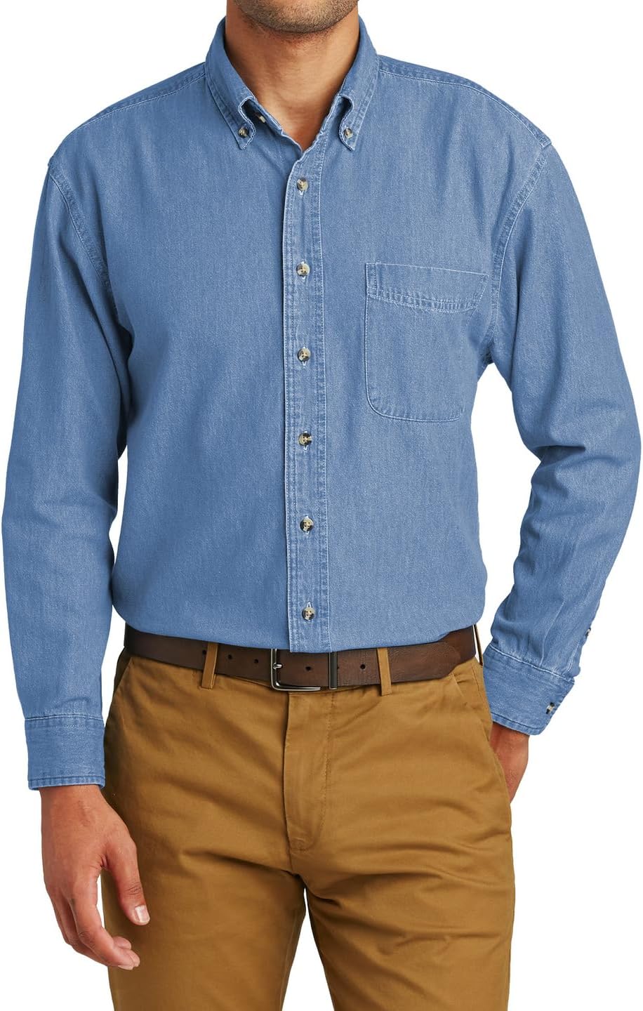 Mafoose Men's Long Sleeve Value Denim Shirt