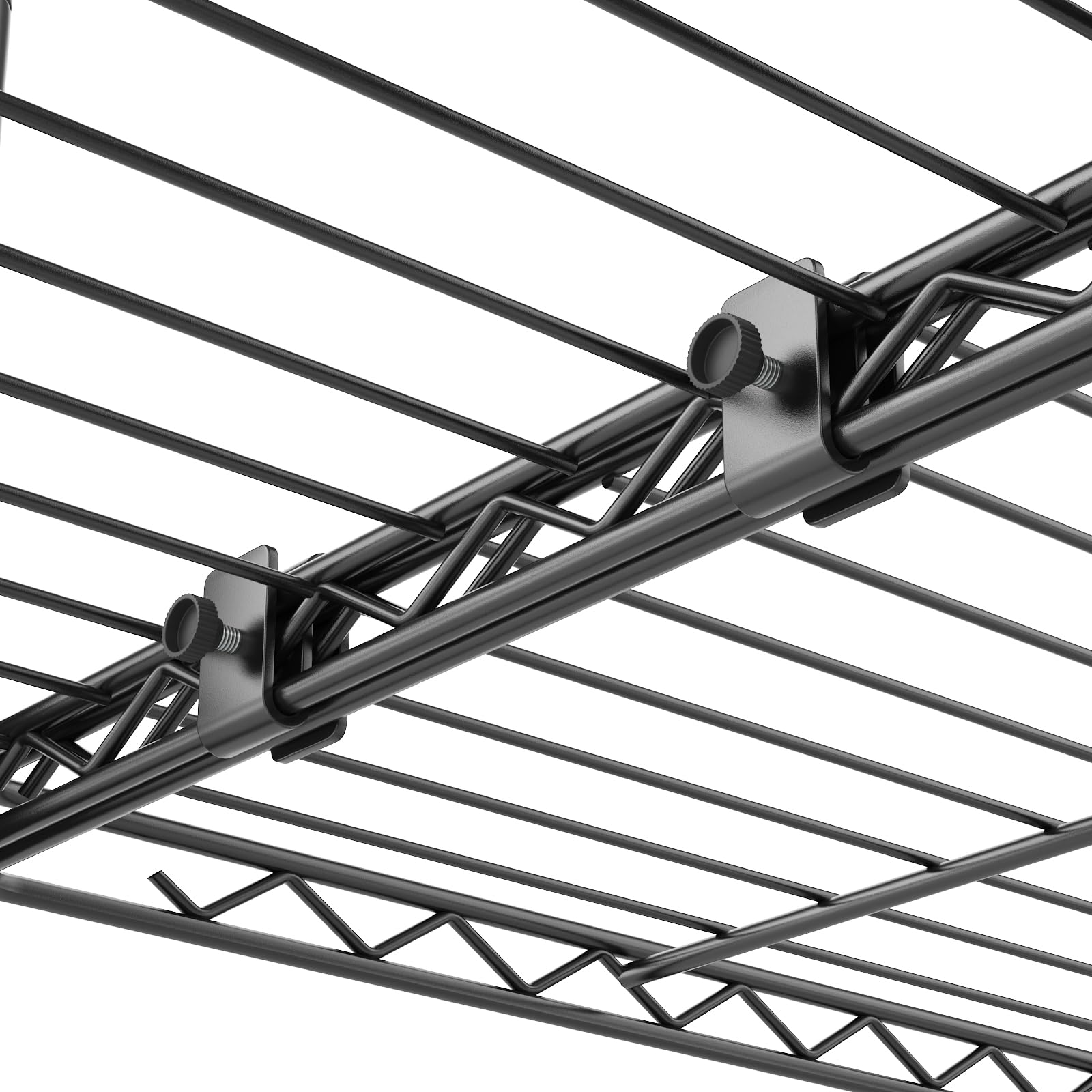 Himimi Scaffali di Stoccaggio a 4 Livelli Scaffale Pesante per Garage Scaffale in Filo Regolabile in Altezza Scaffale in Metallo per Stoccaggio Scaffali per Dispensa, 180L*45P*152Hcm Nero