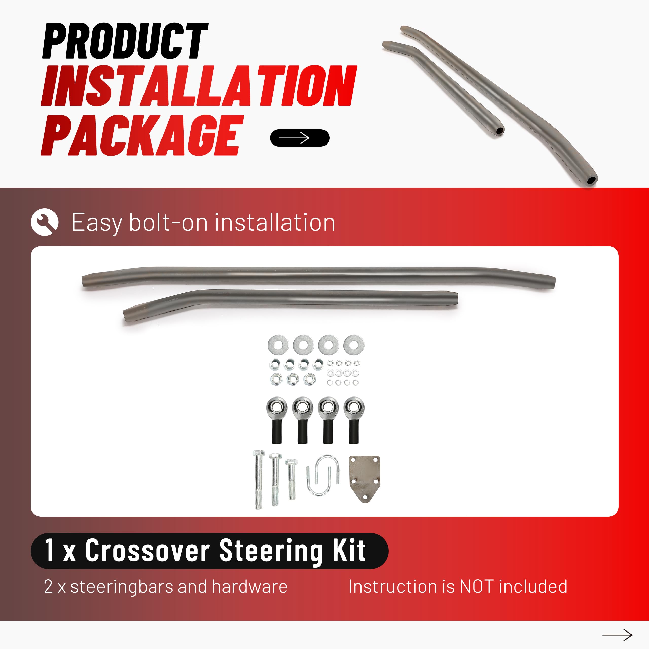 Amazon.com: ALMULOO Crossover Steering Kit Compatible with 84-06