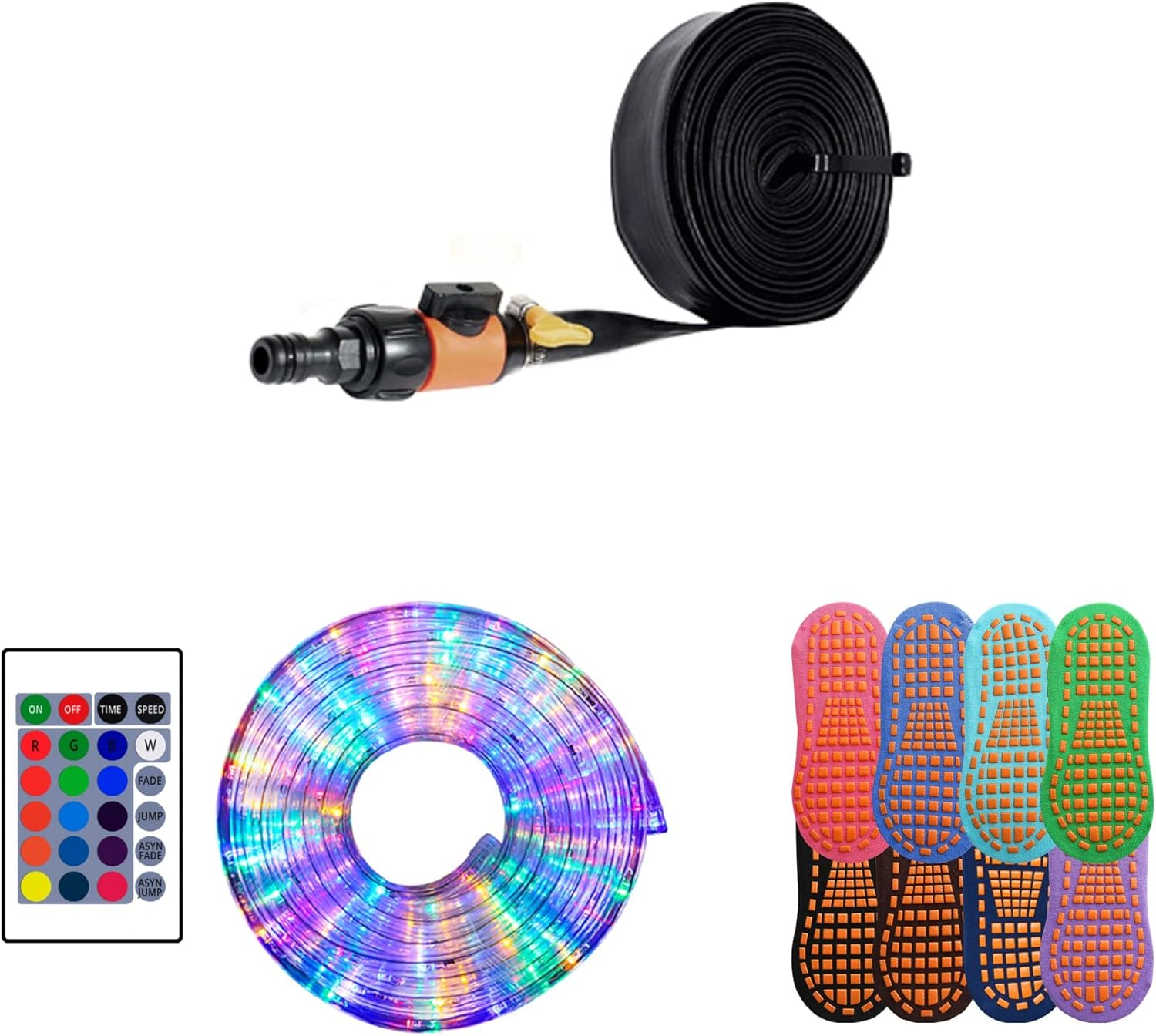 YORIN Trampoline Lights, Trampoline Sprinkler, and 8 Pairs