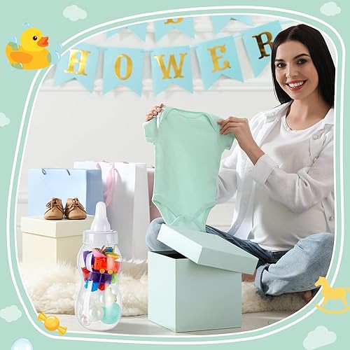 Miniatura 6 de 2 biberones de caramelo de 11 x 4 pulgadas, biberones gigantes, biberón de plástico para baby shower, fiesta, juegos, decoración de regalo (blanco)