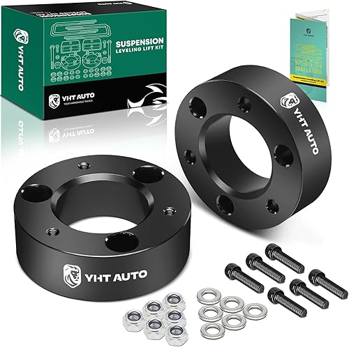 YHTAUTO Kit de elevación de nivelación delantera de 3 pulgadas, espaciadores de puntal de aluminio con kit de herramientas compatible con Nissan