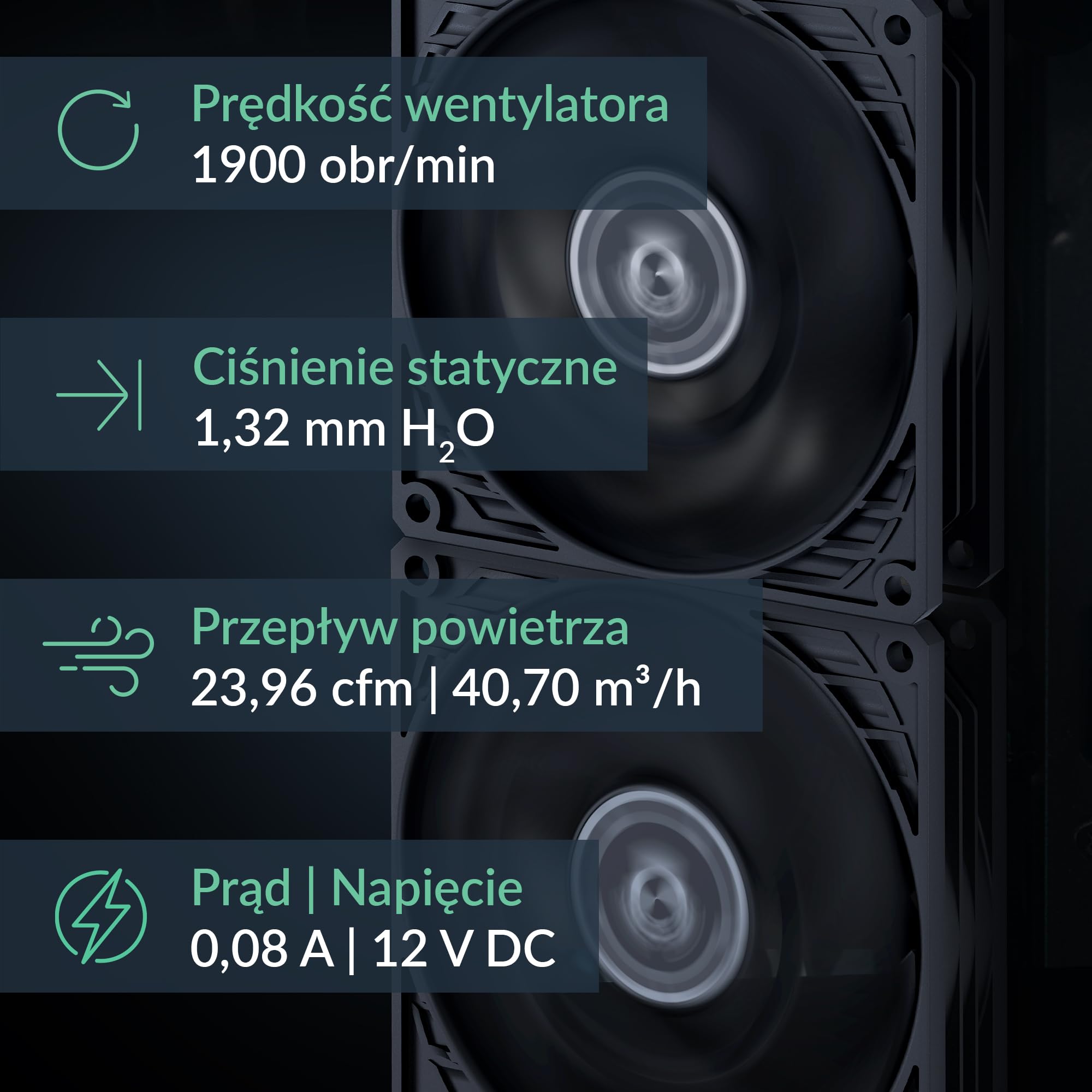 ARCTIC P9 Silent - Wentylator do komputera, 80 mm wyjątkowo cichy wentylator obudowy zoptymalizowany pod kątem ciśnienia statycznego, silnik wentylatora prawie bez dźwięku, 1900 rpm — czarny
