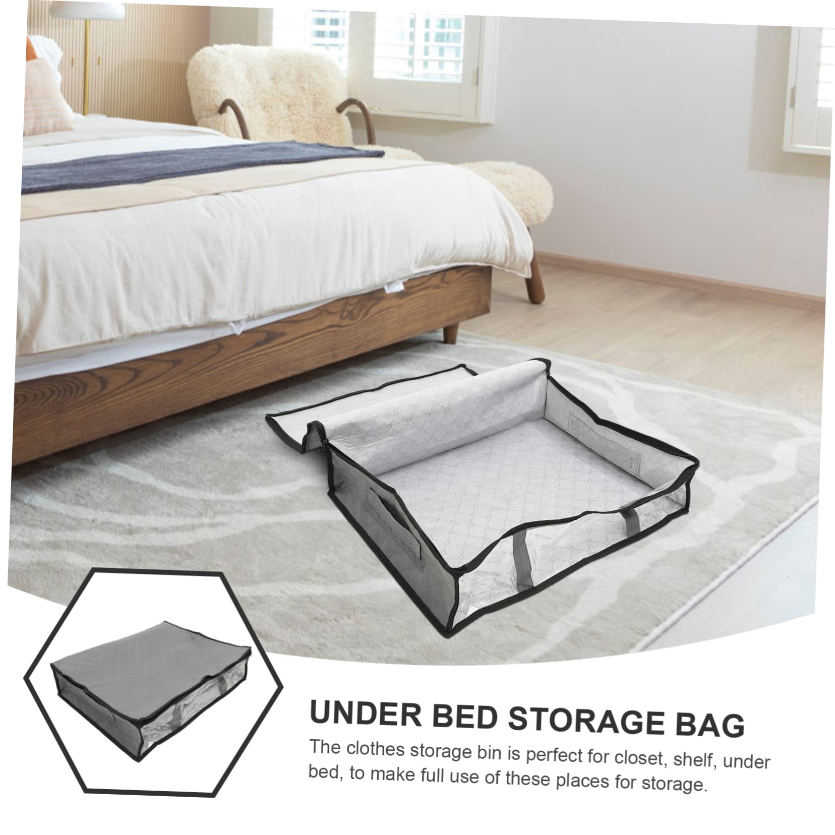 Borsa Portaoggetti Salvaspazio Sotto Il Letto Organizer Per Trapunte E Vestiti Facile Da Aprire E Chiudere Con Cerniera Organizer Per Armadio