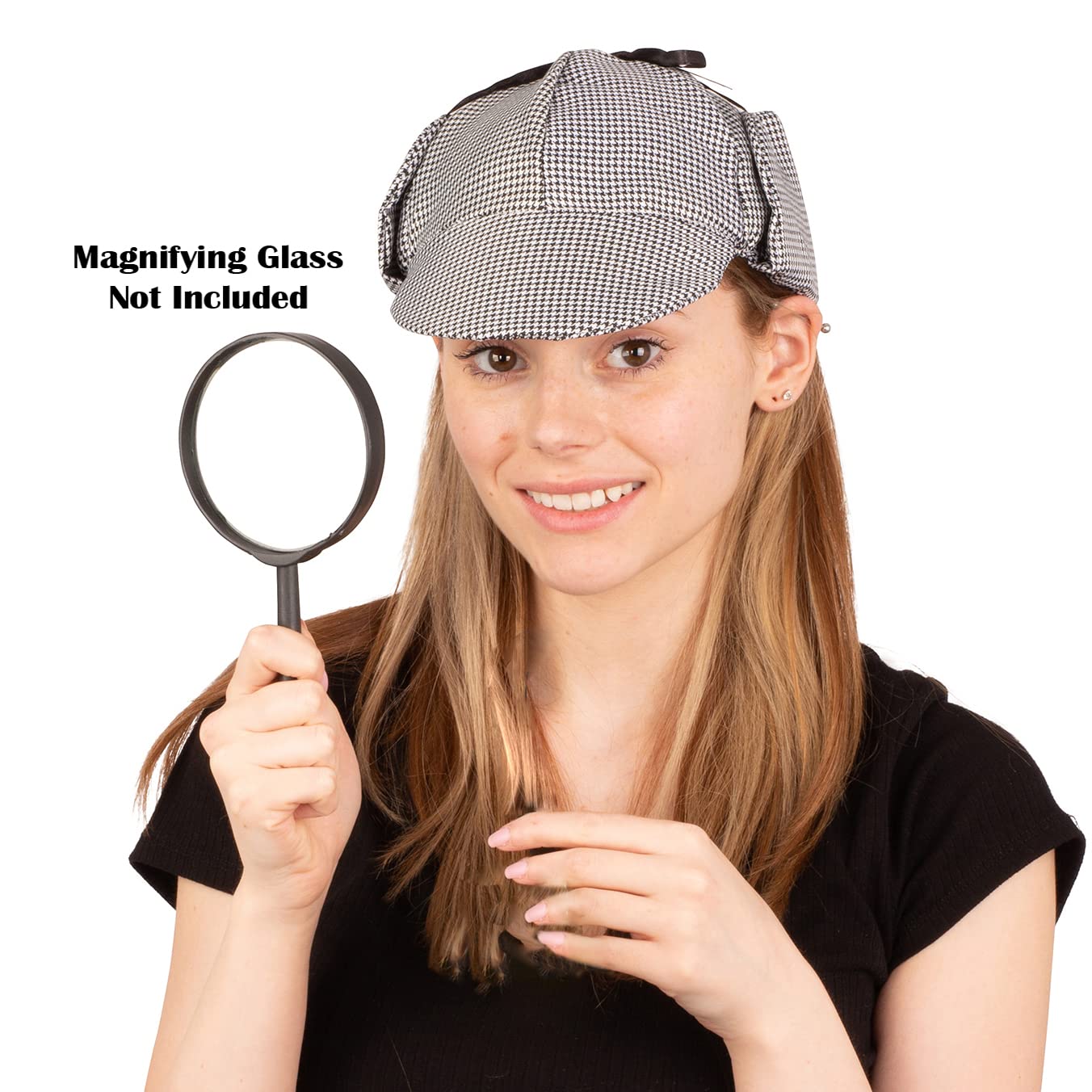 Funny Party Hats Detective Costume Set - Deerstalker Costume Hat- Sherlock Holmes Kit