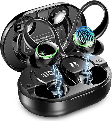 Auriculares inalámbricos, auriculares Bluetooth 5.4, reproducción de 45 horas con micrófono ENC con cancelación de ruido, auriculares estéreo para