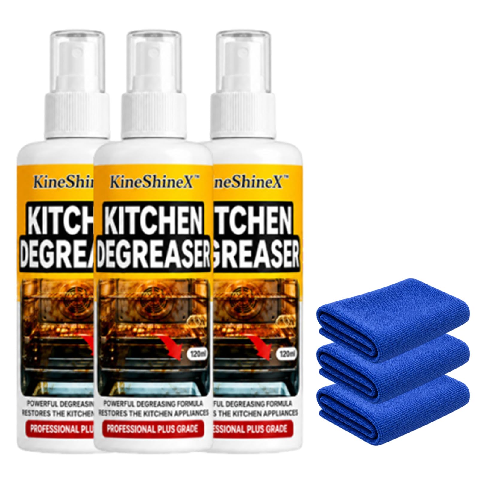 Grill Degreaser Spray Heavy Duty Cleaner For Outdoor Grills (3 Pcs) | Cuts Through Tough Grease And Residue For Grills, Smokers, And Outdoor Cooking Areas