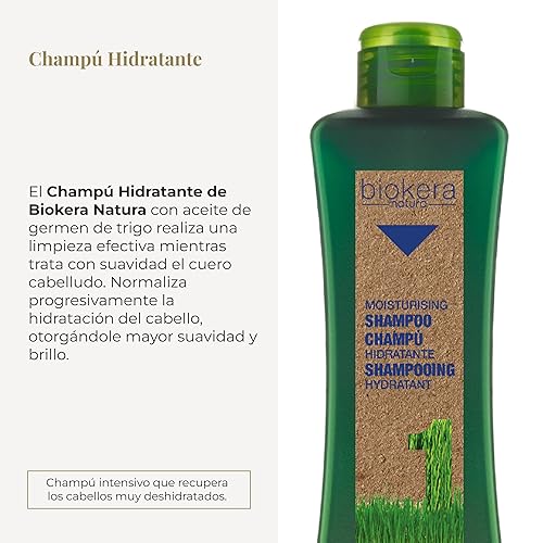 Miniatura 2 de SALERM Biokera Natura Champú Hidratante Unisex, 10.8 onzas