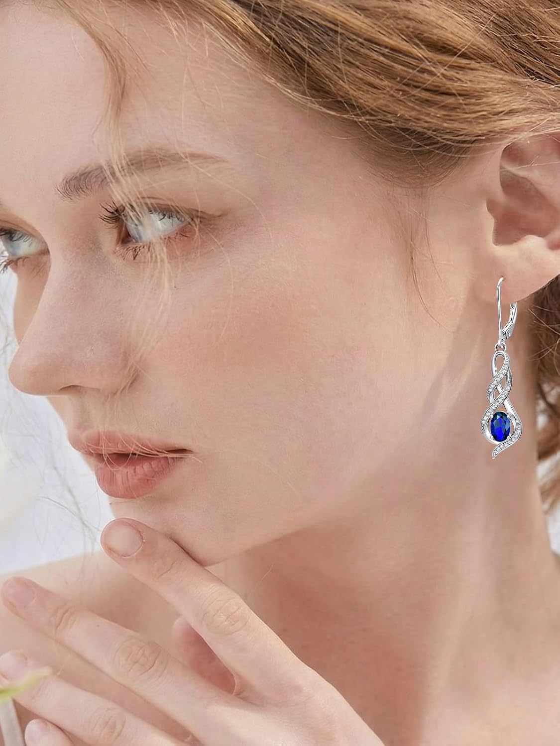 POIUY Mothers Day Gifts for Women, Infinity Birthstone Hypoallergenic Leverback Dangle Earrings, Fashion Jewelry, Anniversary Birthday Gift for Mom Wife Sister Friends Grandma Her