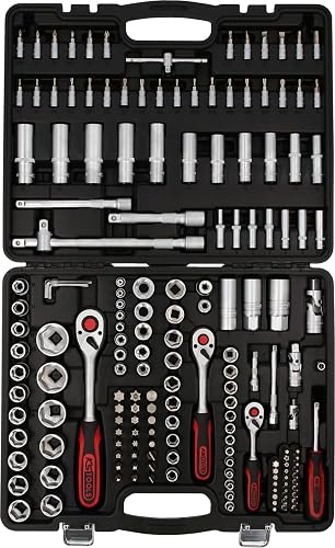 KS Tools 917.0779, 179-piece Socket Set - 1/4 Inch / 6.35 mm + 3/8 Inch / 9.5 mm + 1/2 Inch / 12.7 mm - 6