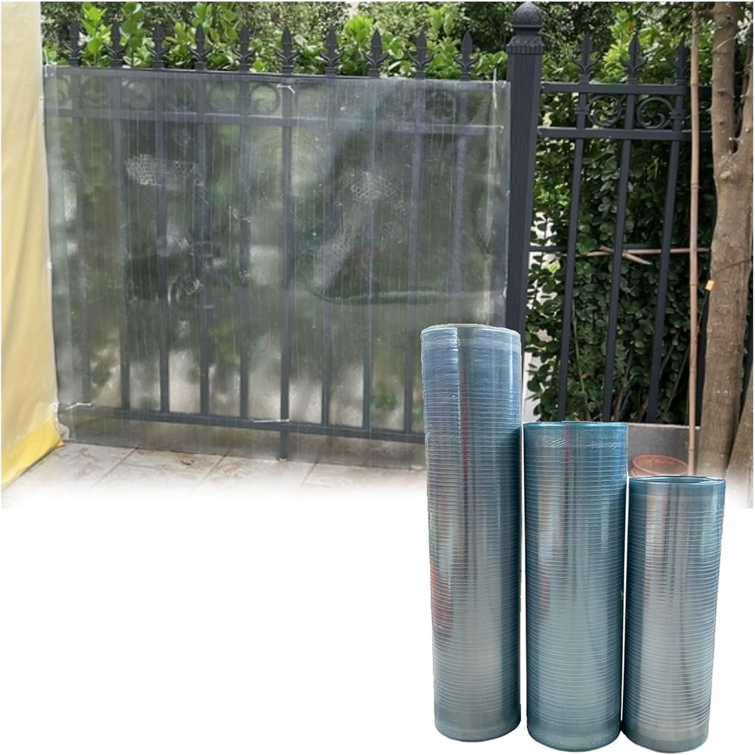 Polycarbonate Roofing Panel, Impact Resistant PC Sheet Fiberglass Greenhouse Sheets for Garden, House, Roof Covering, Outdoor Patios, Replace Roof Panels(0.5x2m/1.64x6.56ft)