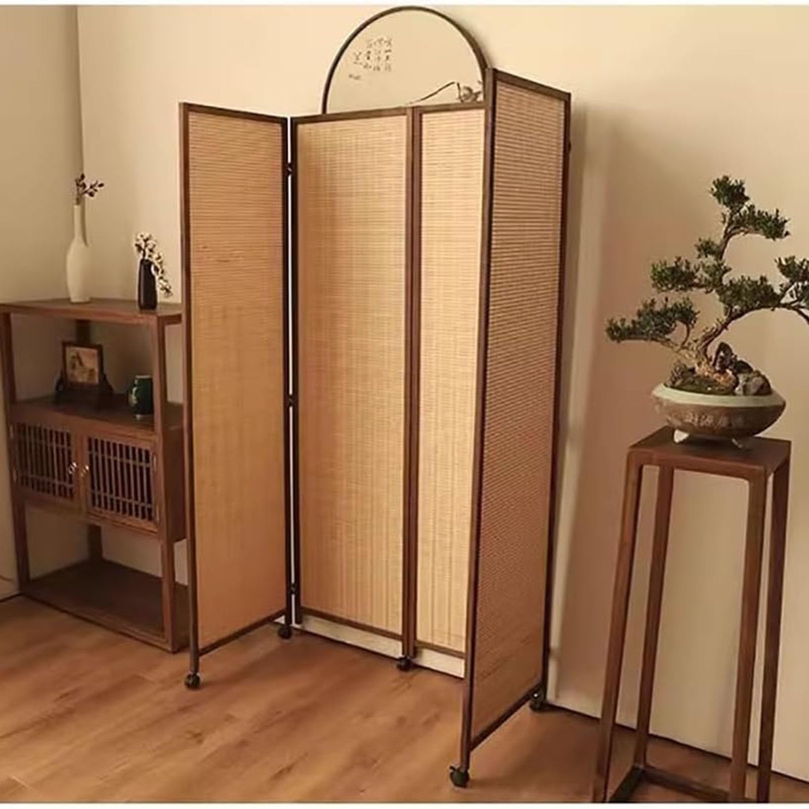 Écran De Séparation De Pièce À 3/4/5 Panneaux, Cloison Murale D'intimité en Bois sur Pied, Adapté À La Ferme/Restaurant/Salon De Thé, Hauteur 150 Cm (Size : W40xH150/4panels)