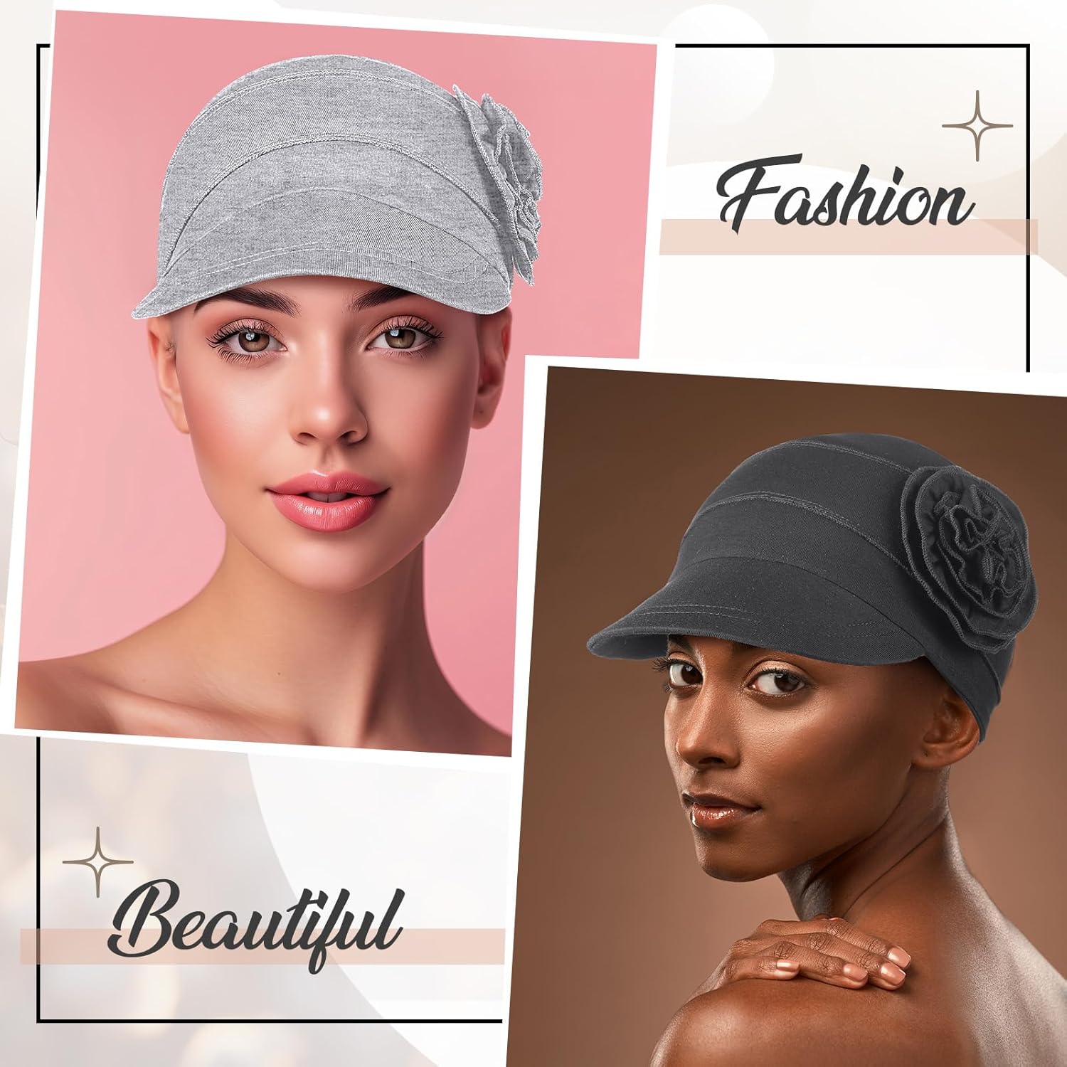 JenPen 6 Pcs Soft Chemo Cancer Hats for Women Breathable Bamboo Baseball Cap Slouch Viscose Hat for Hair Loss Cancer Headwear - Image 6