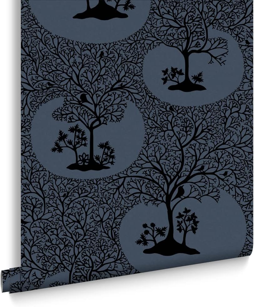 Graham & Brown Magical Forest Trees Trail Paste The Wall Wallpaper (Azure)