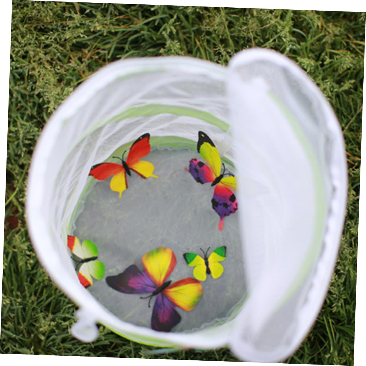 BRIGHTFUFU Sturdy PVC Net Cage for Catching Butterflies Lightweight and Portable Habitat Handle
