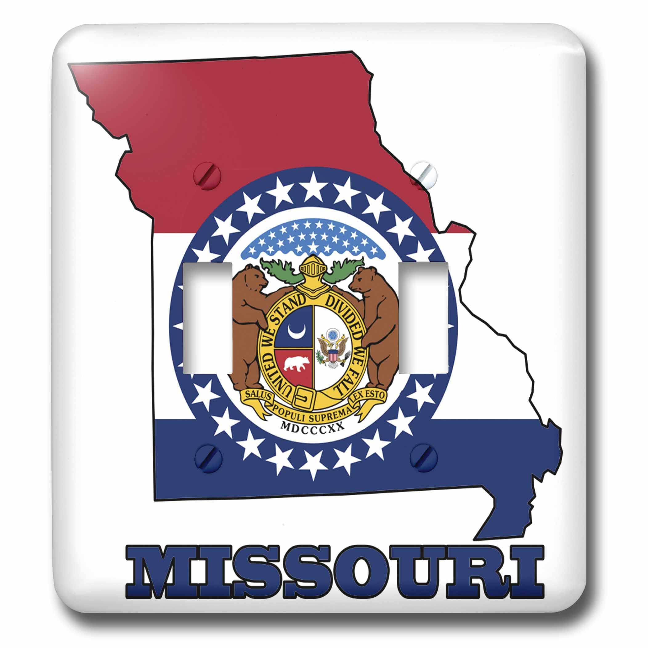 Placa para interruptor doble Missouri 3dRose lsp_58746_2 que renueva su salón