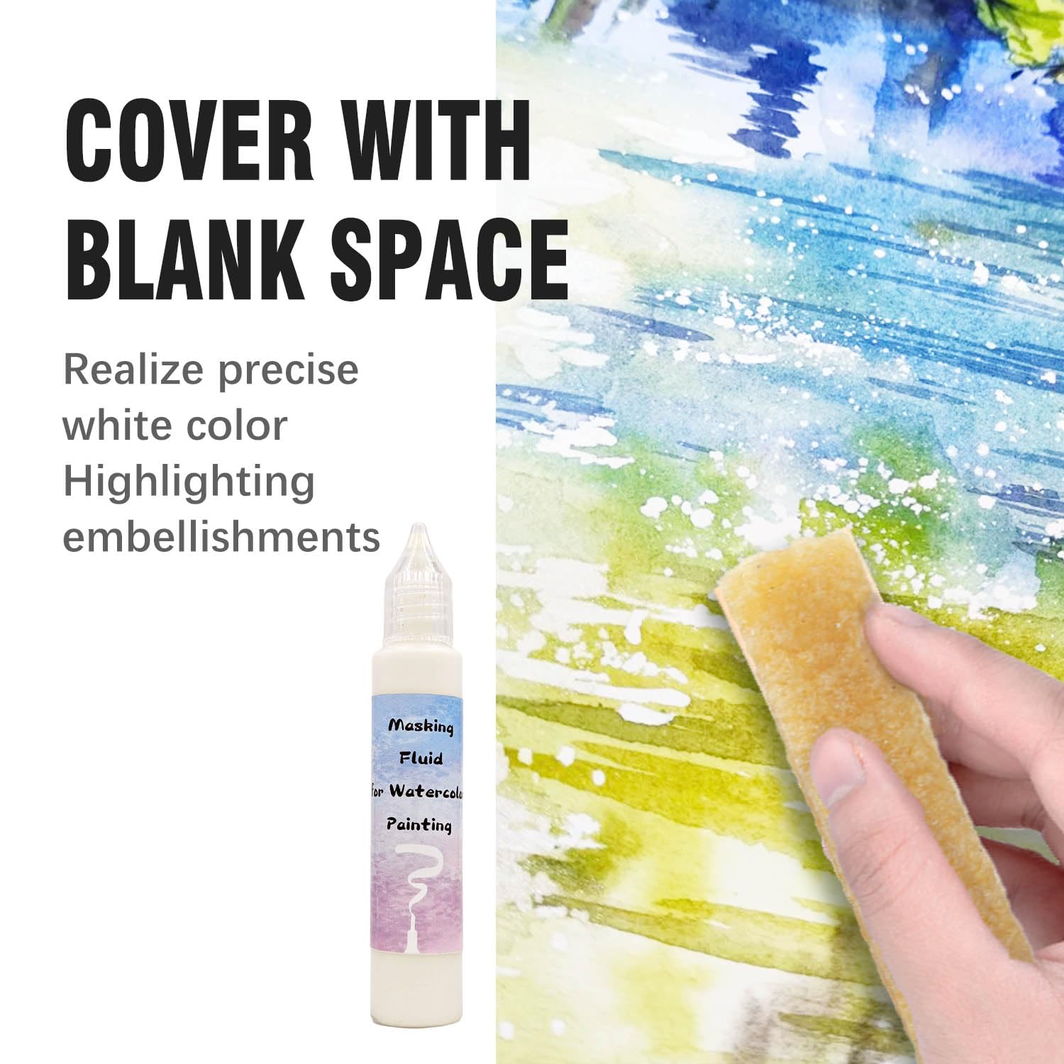 White Watercolor Masking Fluid - Protect Your Art -6