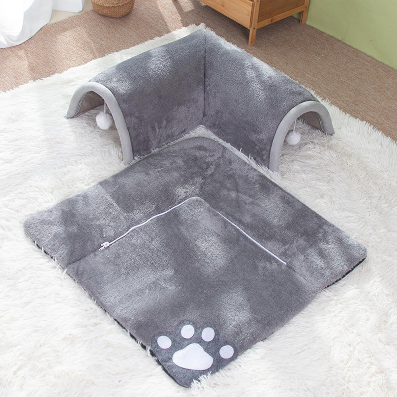 Tunnel pour chat - Jouet pour animal domestique - Nichoir portable | amovible pour petits animaux de compagnie, lapins, cochons d'Inde