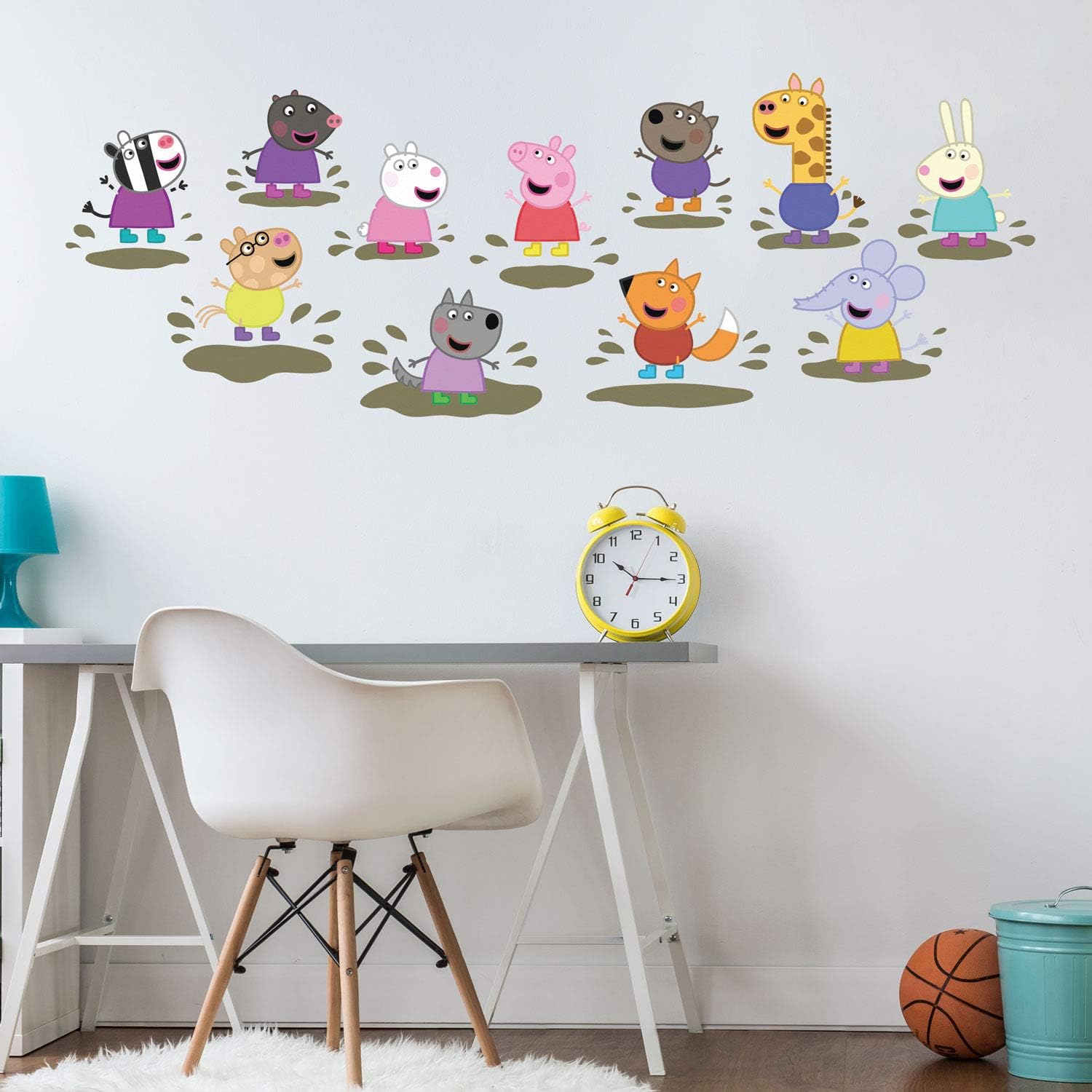Stickerscape Peppa Pig and Friends Wall Stickers (Muddy Puddles - Regular Size)