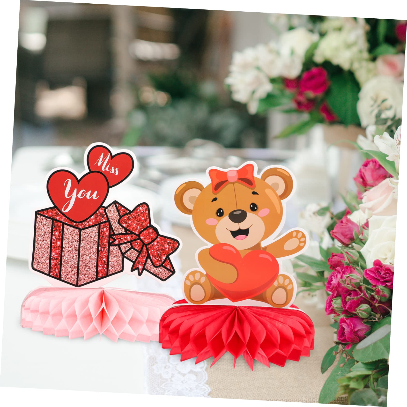 TOYANDONA 36piezas Decoración De De Día De San Valentín De Mesa Romántico Accesorios De San Valentín Decoración De Mesa