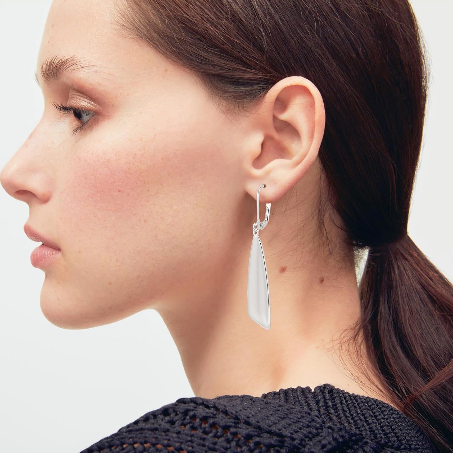 Long Dangle Earrings for Women Hypoallergenic Drop Leverback Earrings Trendy Silver Long Teardrop Lightweight Dangle Earings for Jewelry Gifts - Image 4