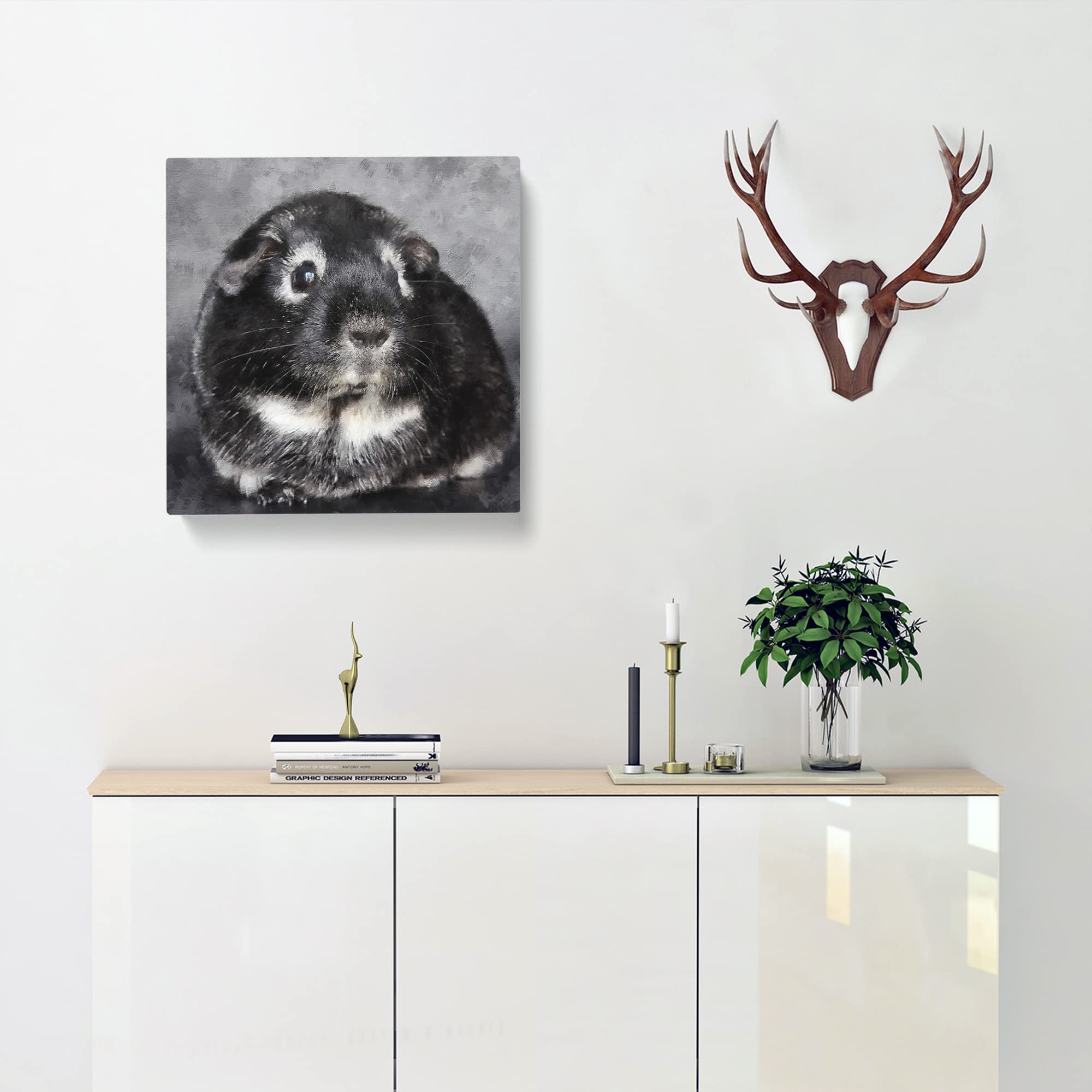 Guinea Pig Canvas Print, Mixed, 35L x 35W cm - Image 2
