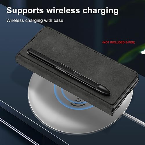 Miniatura 6 de DEMCERT Funda para Samsung Galaxy Z Fold 5 5G con ranura para S-Pen Fold5 Edition, fundas militares de armadura de cuerpo completo, antiarañazos,