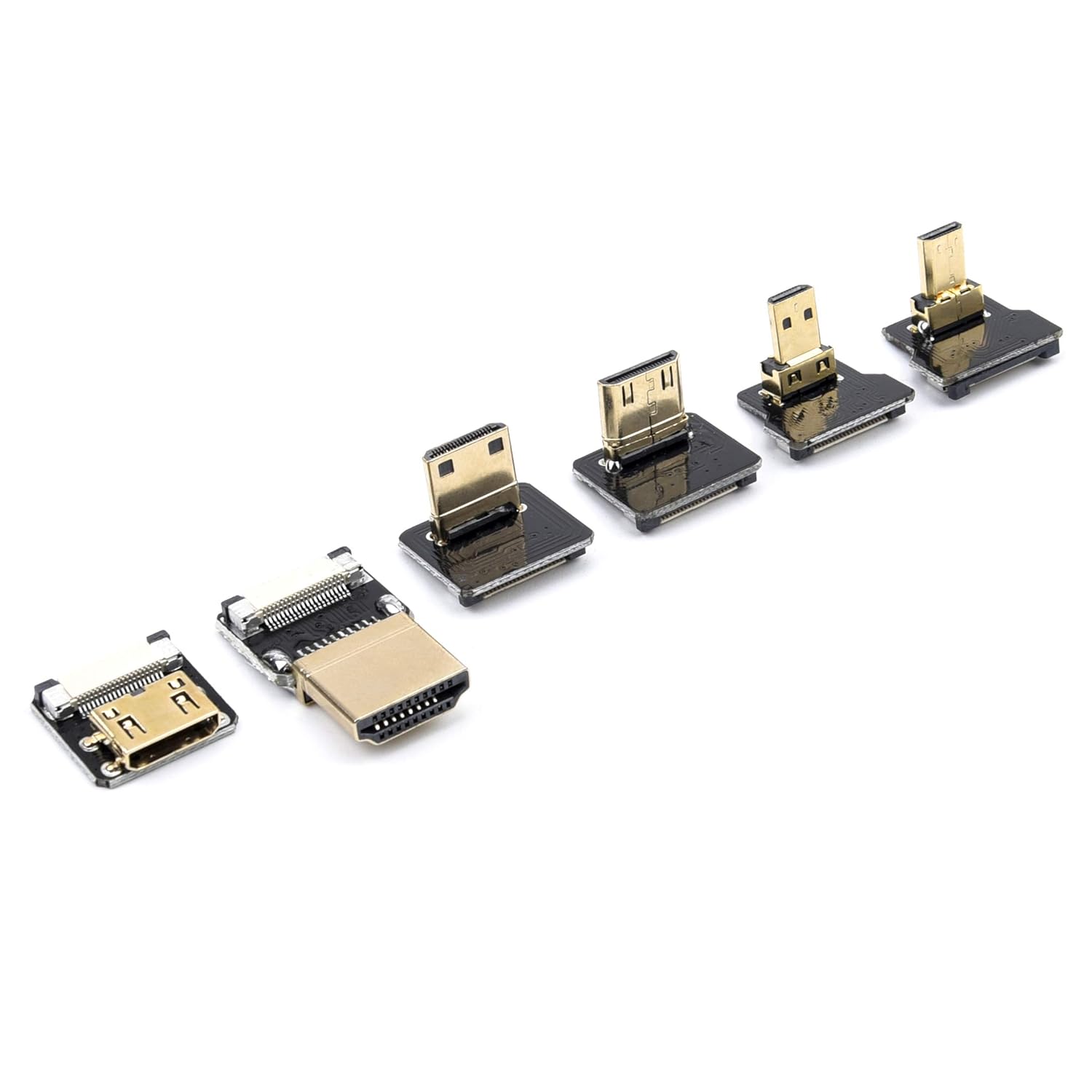 FPV for HDMI-compatible Flat Ribbon Cable with Standard, Mini and Micro Connectors Bundle Set for Multicopter Aerial Photography