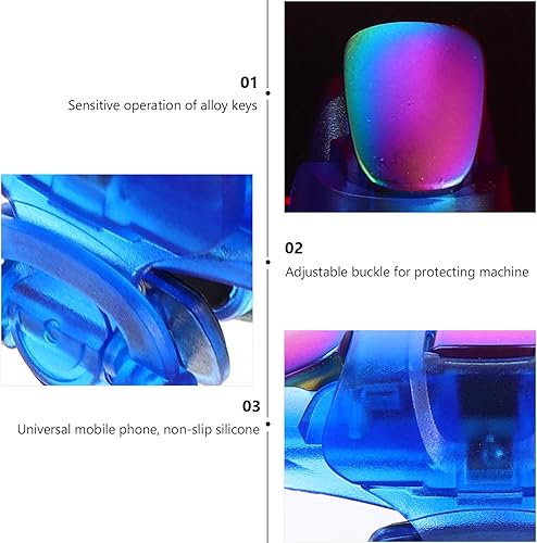 Miniatura 3 de Hemobllo - Juego de disparador para teléfono celular Gamepad, 1 par, color azul