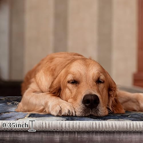 Miniatura 3 de Modern Abstract Collection - Alfombra de área de 3 x 5 pies, lavable, antideslizante, con textura de mármol, alfombra para dormitorio, comedor,