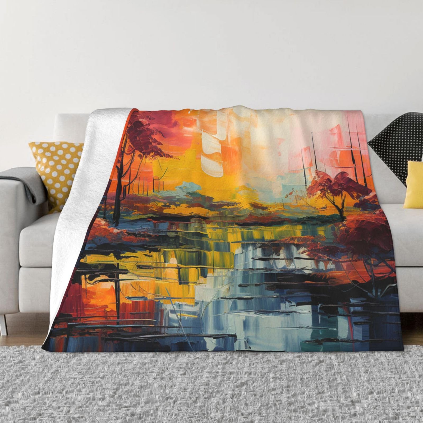 Couverture molletonnée en flanelle pour canapé et lit parfait pour vos soirées cocooning