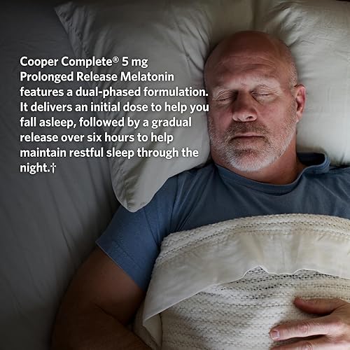 Miniatura 5 de Melatonina de liberación prolongada 5 mg. Entrega en dos fases libera melatonina rápidamente, luego constantemente durante seis horas. B6