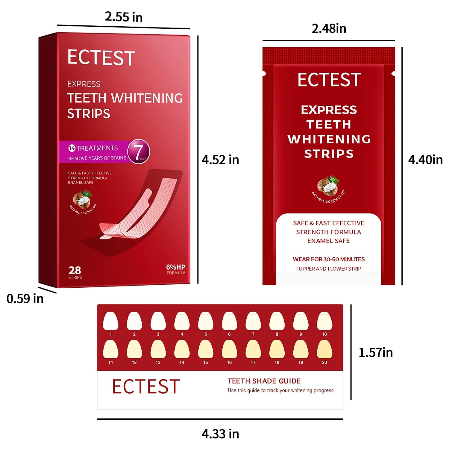 Fitomenta: Fitas de Clareamento Dental para Dentes Sensíveis, Kit ...