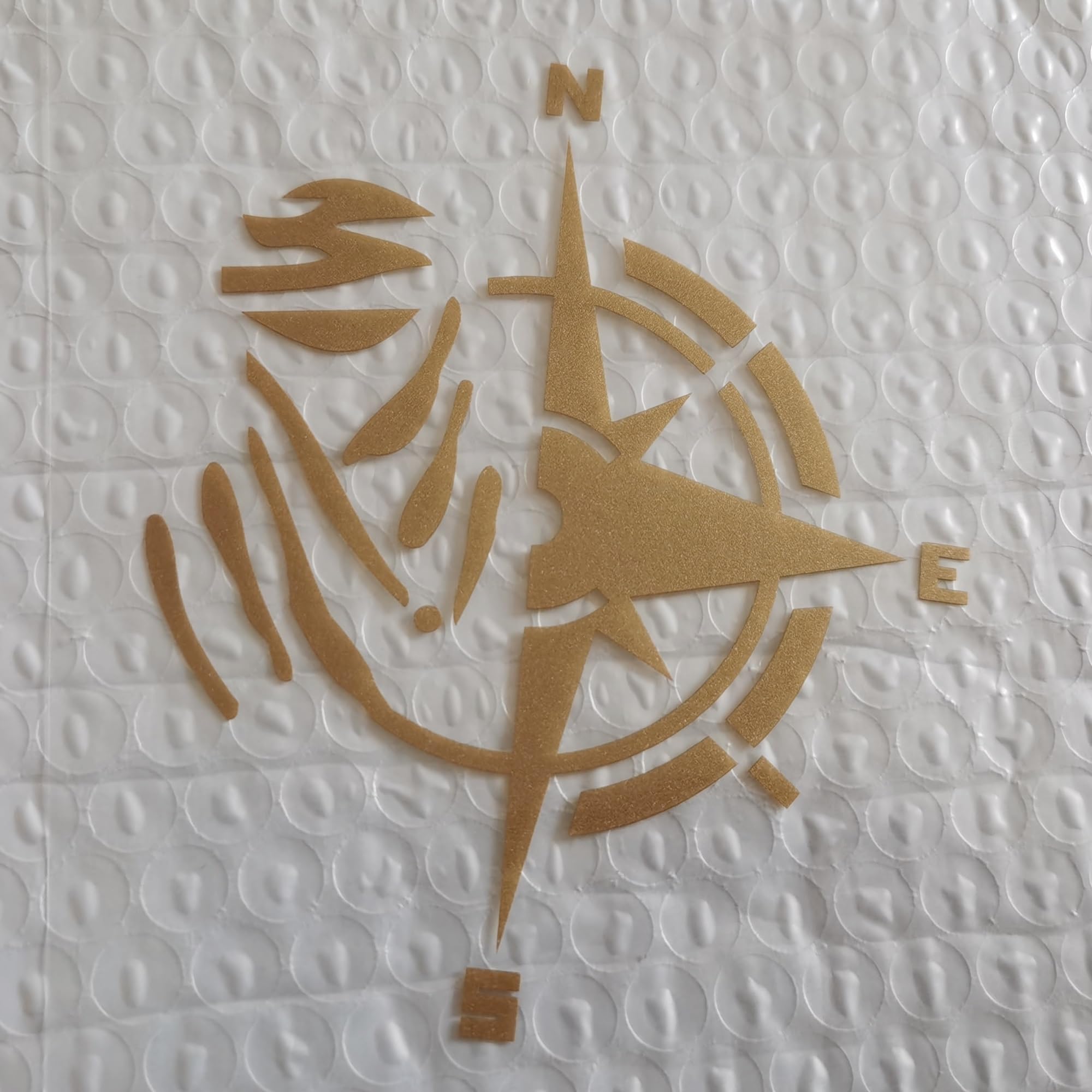 HAfgDJ Motorcycle Stickers Compass Waterproof Reflective Helmet Decal