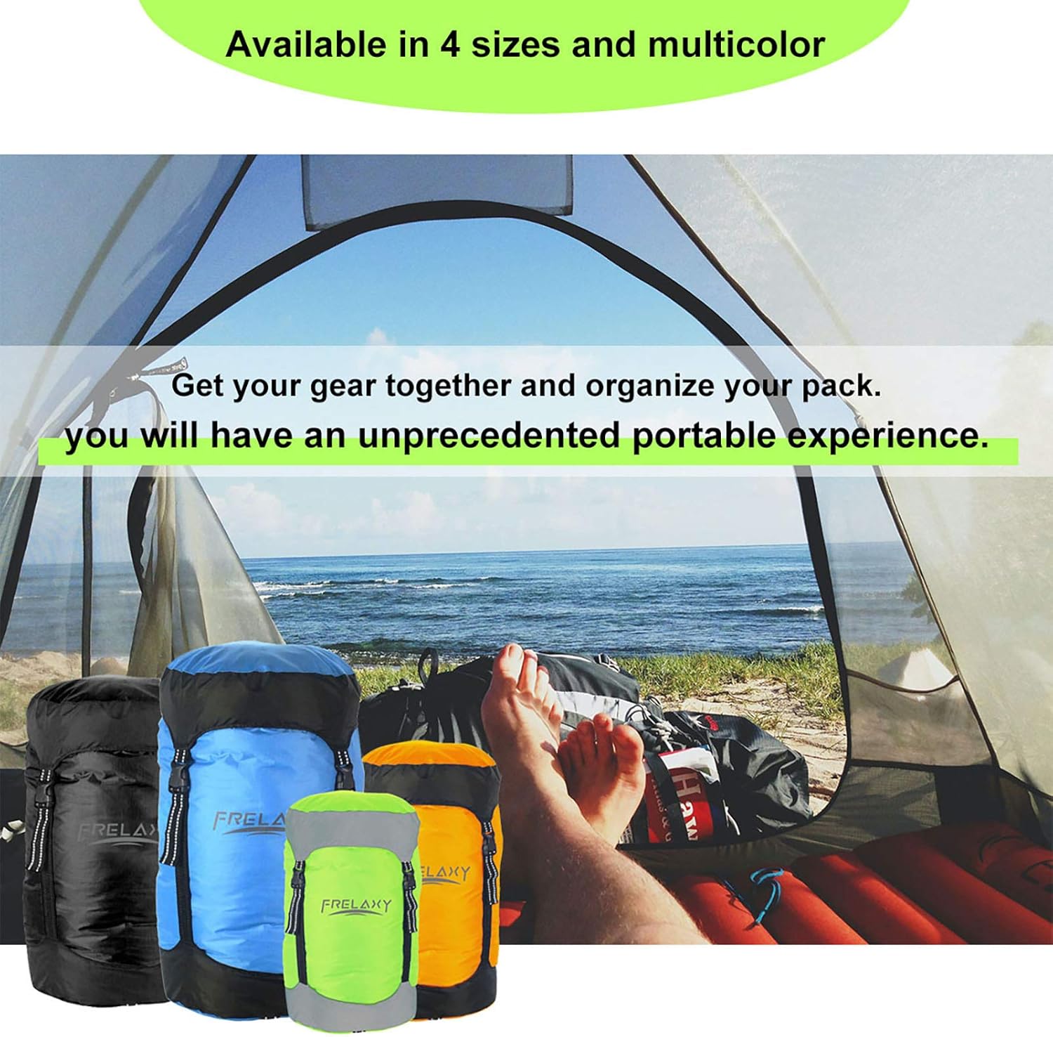 Frelaxy Compression Sack, 40% More Storage! 11L 18L 30L 45L 52L Compression Stuff Sack, Water Resistant   Ultralight Sleeping Bag Stuff Sack   Space Saving Gear for Camping, Hiking, Backpacking Photo