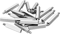 Vista 27 de PATIKIL M2x9mm+0.157 in Macho-Hembra Hex Standoff, paquete de 20 tornillos de acero inoxidable para placas base, cajas de computadora, placas