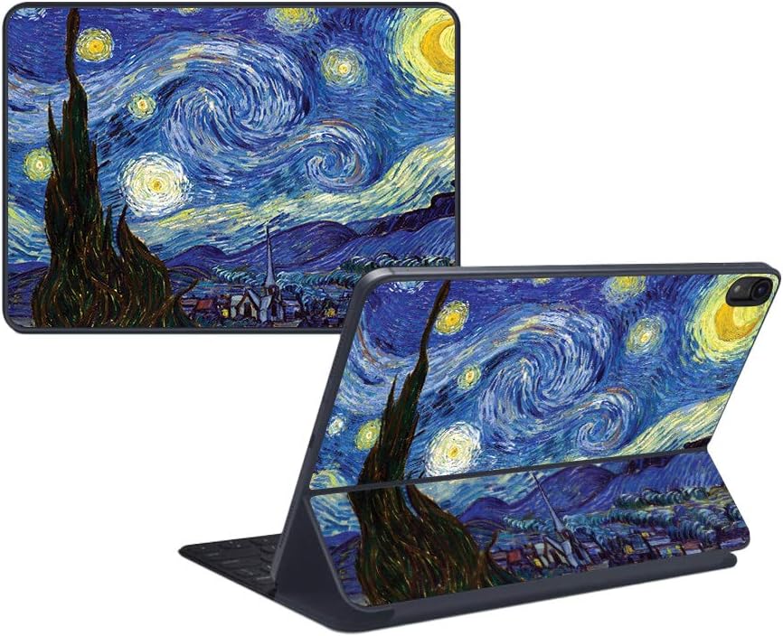 MightySkins Skin Compatible with Apple iPad Pro Smart Keyboard 12.9" (2018) - Starry Night - Protective, Durable, and Unique Vinyl Decal wrap Cover - Easy to Apply, Remove - Made in The USA