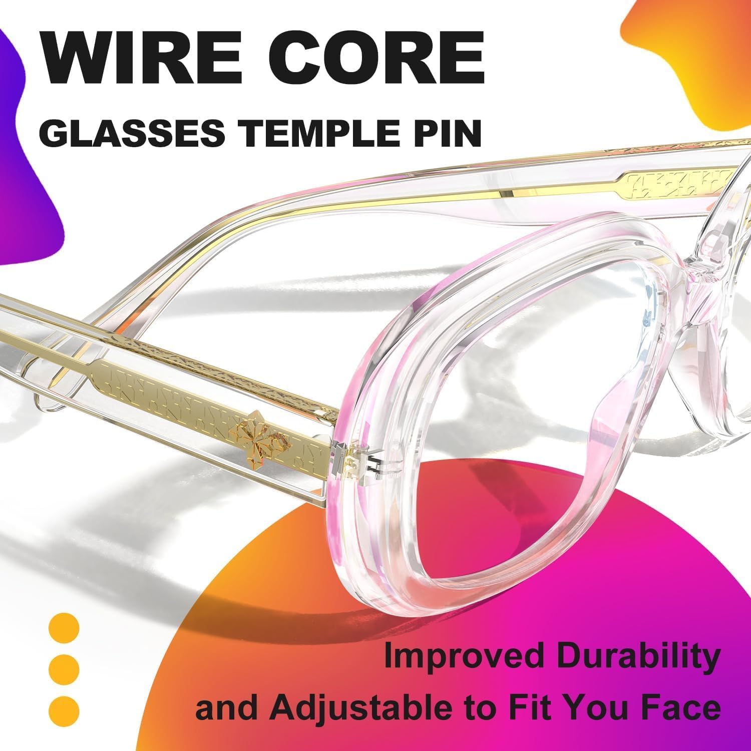 VISOONE Oversized Round Computer TR90 Blue Light Blocking Glasses for Women Men Lavinia - Image 5